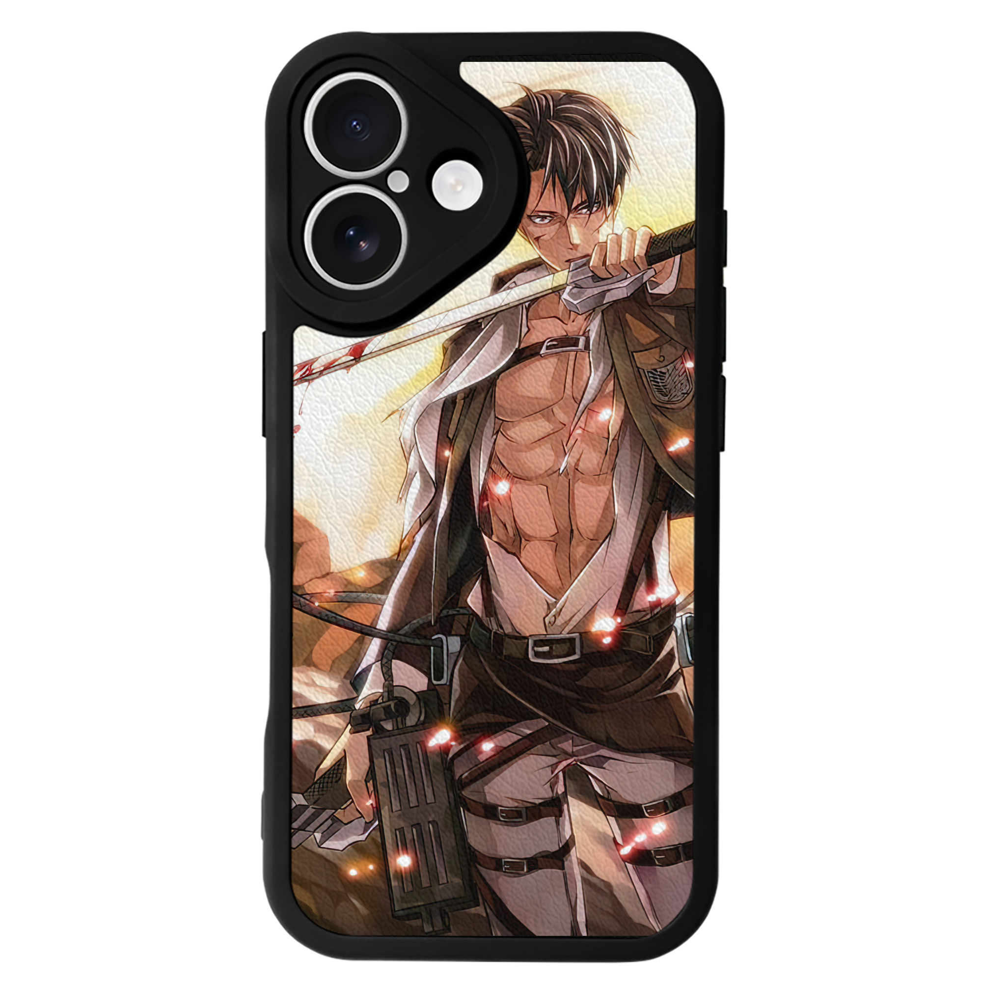 （画像用） 進撃の巨人 Attack on Titan 【iPhone 16シリーズ対応】シリコンスマホケース（レザー調） 材質：シリコン